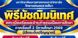 พิธีมัชฌิมนเิทศ ภาคเรียนที่ ๒/๒๕๖๙ นิสิตระดับปริญญตรี